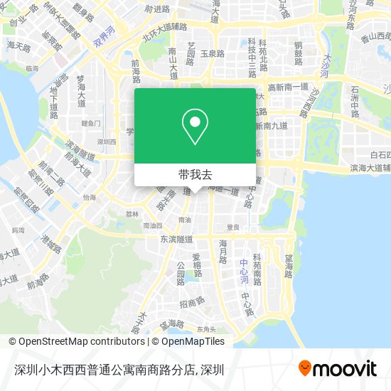 深圳小木西西普通公寓南商路分店地图