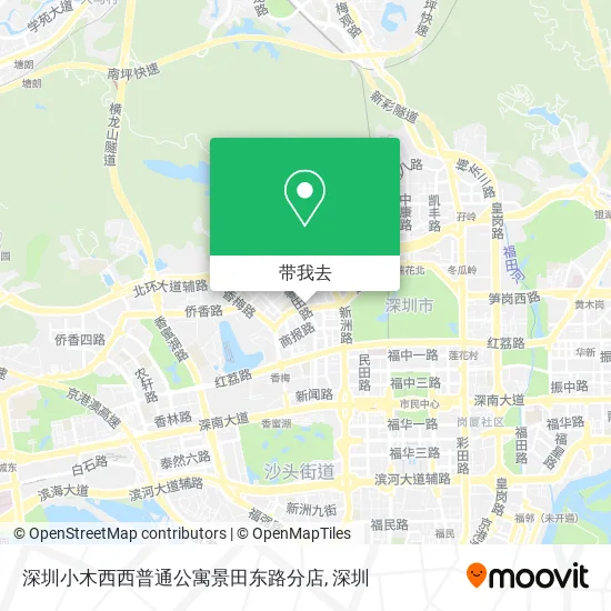 深圳小木西西普通公寓景田东路分店地图
