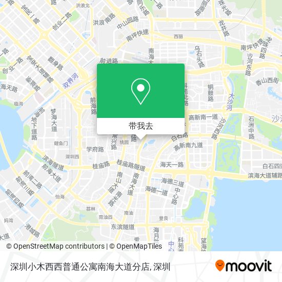 深圳小木西西普通公寓南海大道分店地图