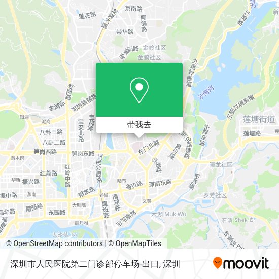深圳市人民医院第二门诊部停车场-出口地图