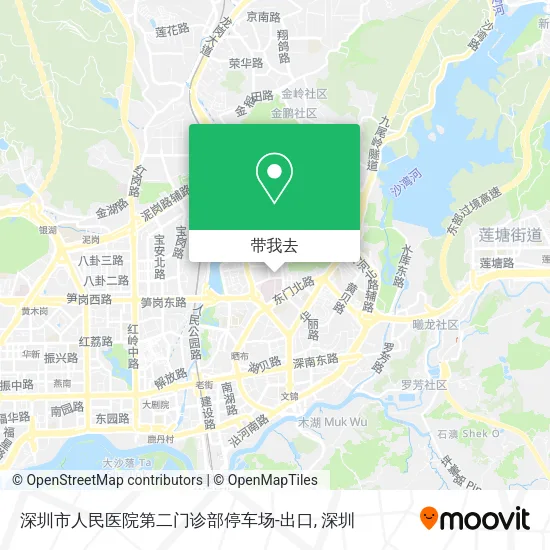 深圳市人民医院第二门诊部停车场-出口地图