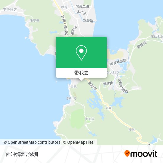 西冲海滩地图