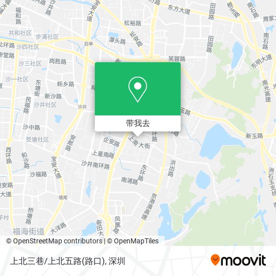 上北三巷/上北五路(路口)地图