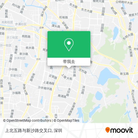 上北五路与新沙路交叉口地图