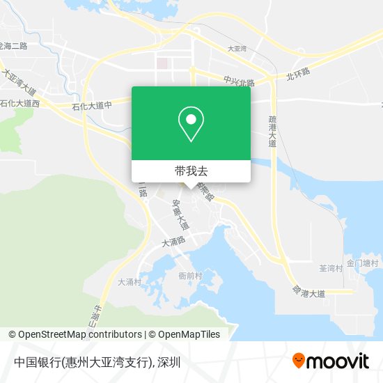 中国银行(惠州大亚湾支行)地图