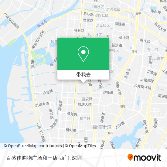 百盛佳购物广场和一店-西门地图