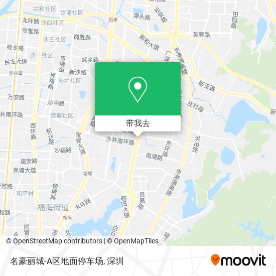 名豪丽城-A区地面停车场地图