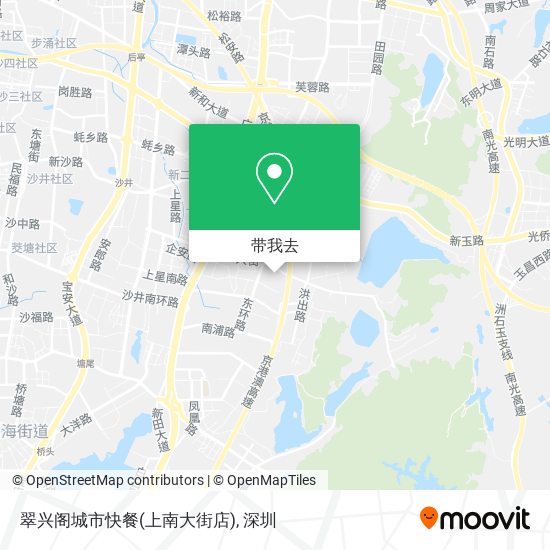 翠兴阁城市快餐(上南大街店)地图