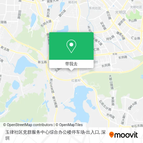 玉律社区党群服务中心综合办公楼停车场-出入口地图