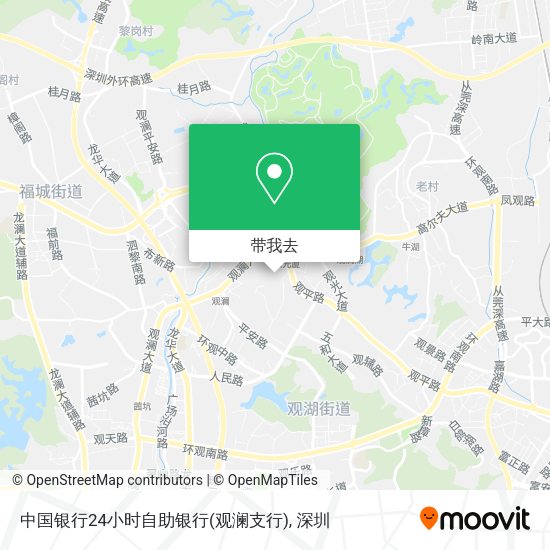 中国银行24小时自助银行(观澜支行)地图