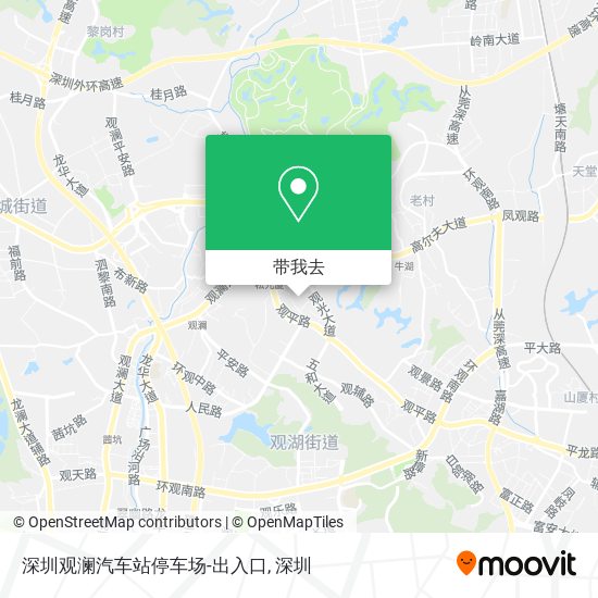 深圳观澜汽车站停车场-出入口地图