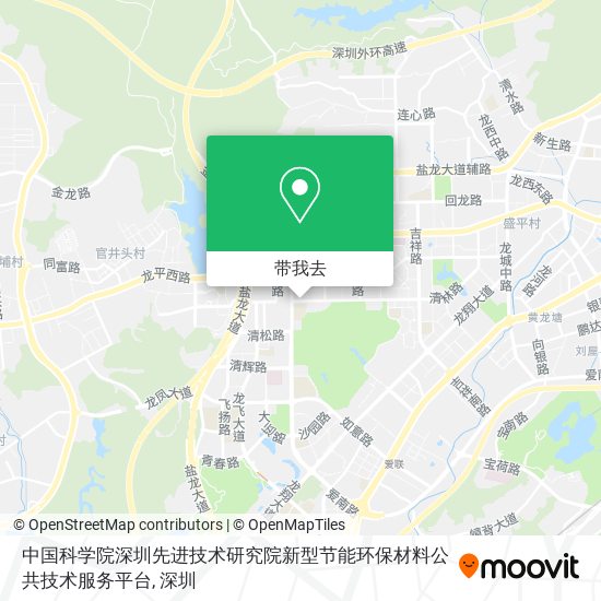 中国科学院深圳先进技术研究院新型节能环保材料公共技术服务平台地图
