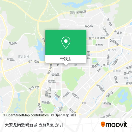 天安龙岗数码新城-五栋B座地图