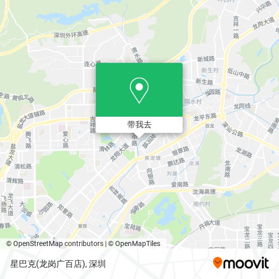 星巴克(龙岗广百店)地图