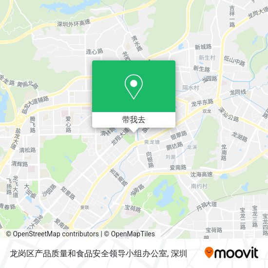 龙岗区产品质量和食品安全领导小组办公室地图