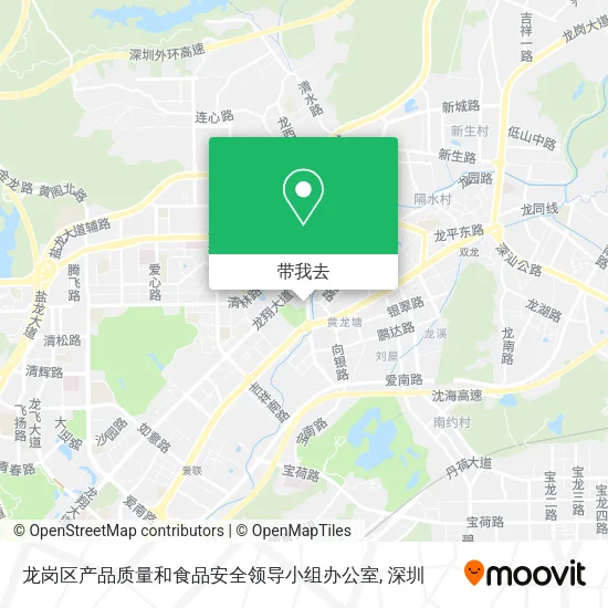 龙岗区产品质量和食品安全领导小组办公室地图
