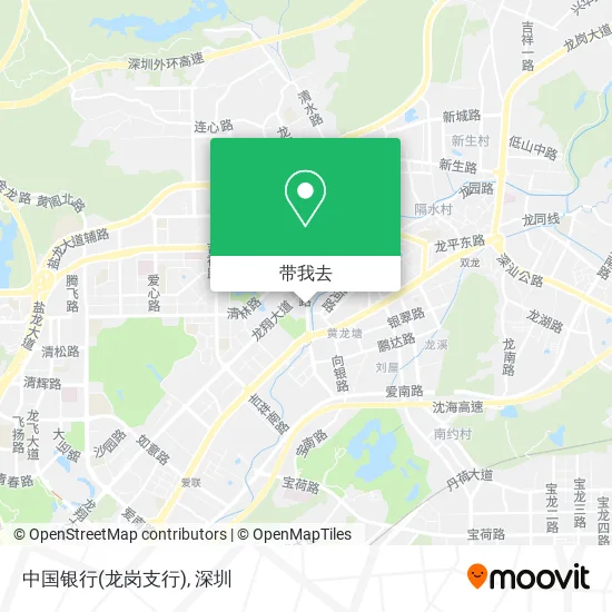 中国银行(龙岗支行)地图