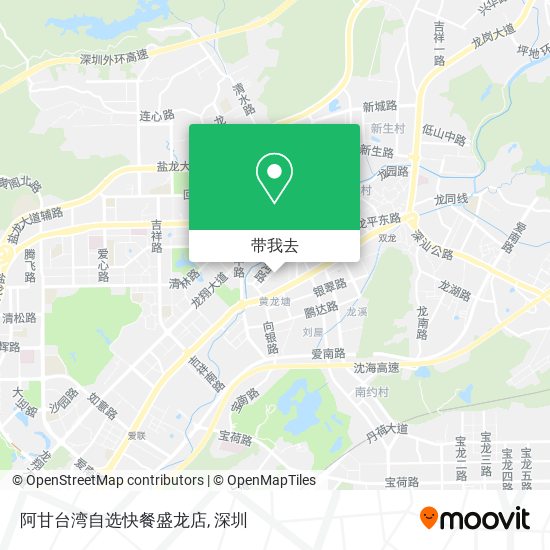 阿甘台湾自选快餐盛龙店地图