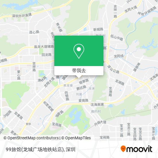 99旅馆(龙城广场地铁站店)地图