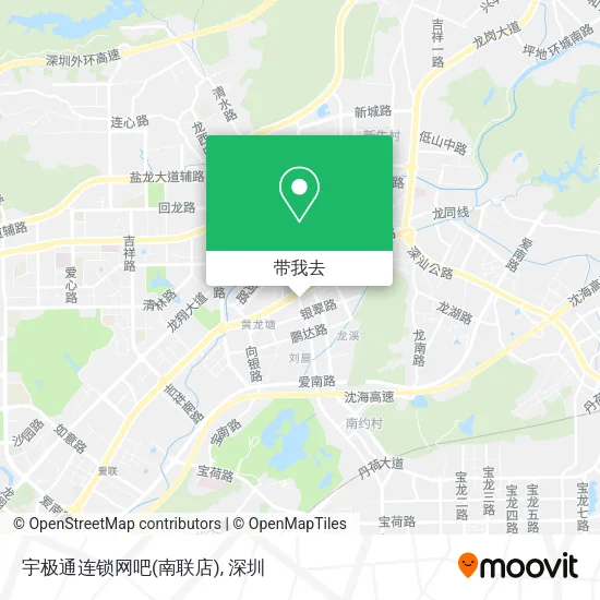 宇极通连锁网吧(南联店)地图
