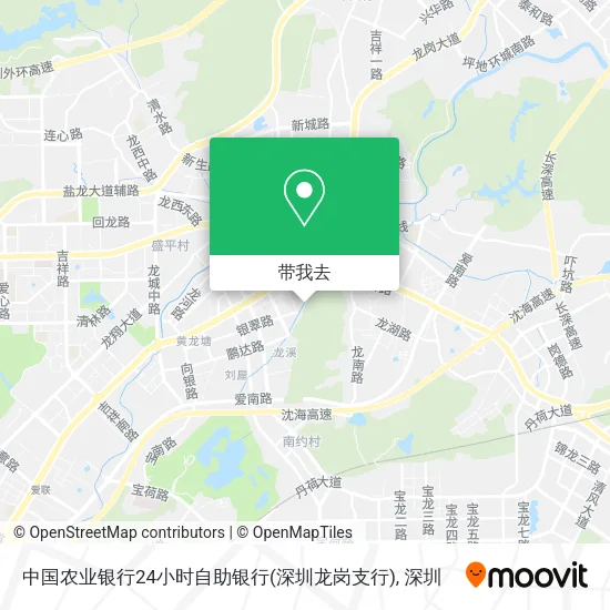 中国农业银行24小时自助银行(深圳龙岗支行)地图