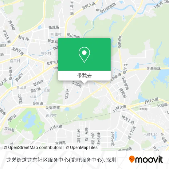 龙岗街道龙东社区服务中心(党群服务中心)地图