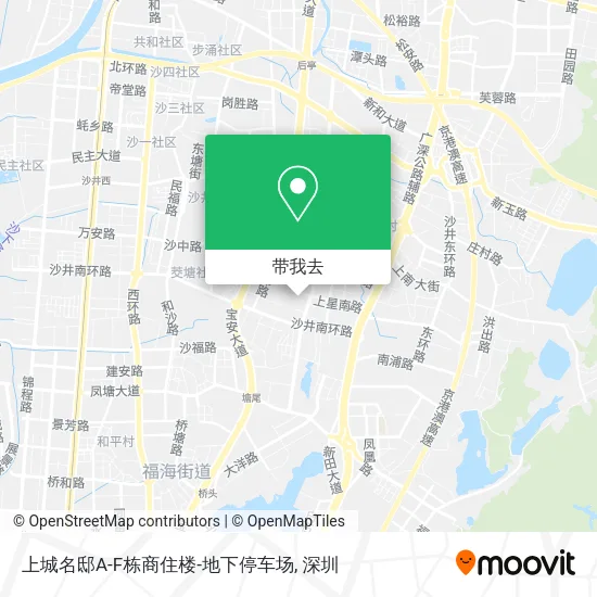 上城名邸A-F栋商住楼-地下停车场地图