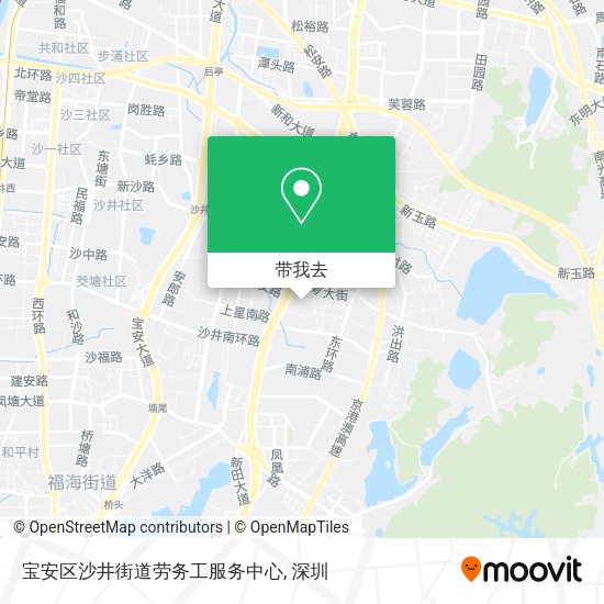 宝安区沙井街道劳务工服务中心地图