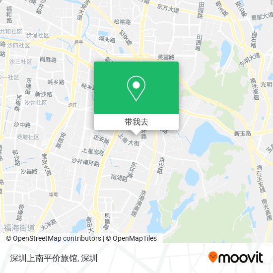 深圳上南平价旅馆地图