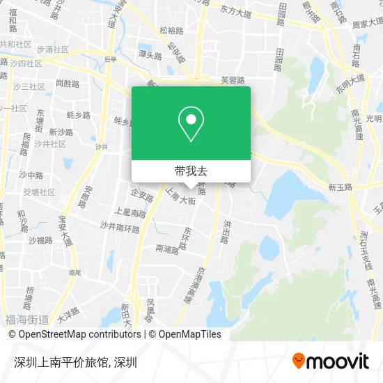 深圳上南平价旅馆地图