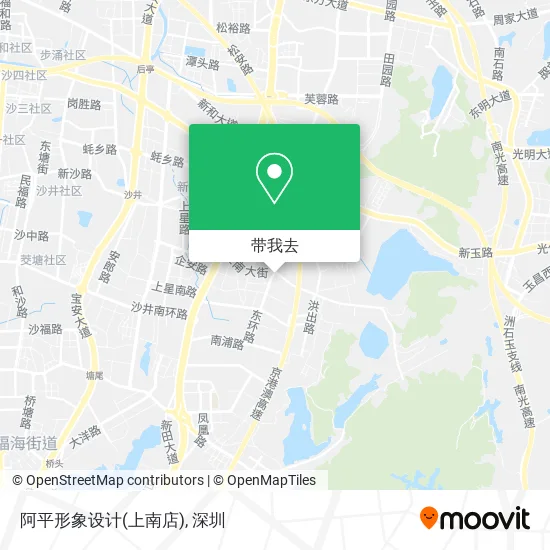 阿平形象设计(上南店)地图