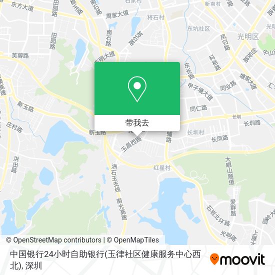 中国银行24小时自助银行(玉律社区健康服务中心西北)地图