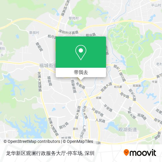 龙华新区观澜行政服务大厅-停车场地图