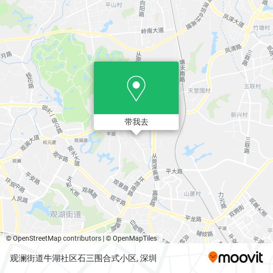 观澜街道牛湖社区石三围合式小区地图
