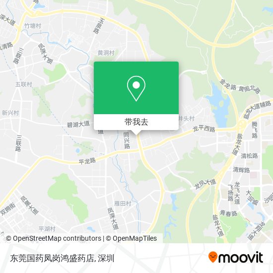 东莞国药凤岗鸿盛药店地图