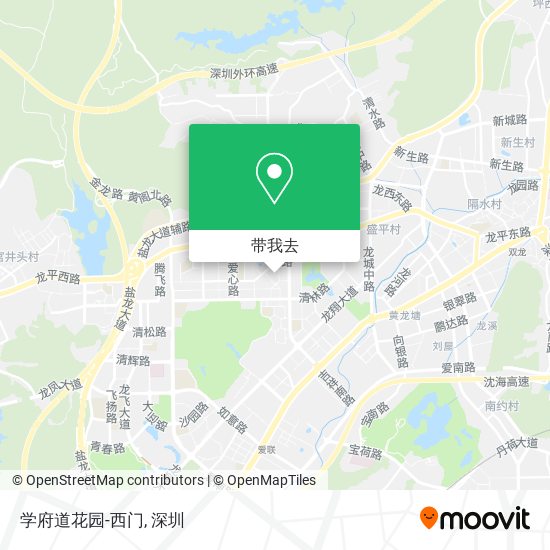 学府道花园-西门地图