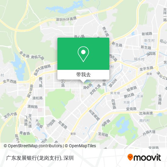 广东发展银行(龙岗支行)地图