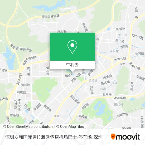 深圳友和国际唐拉雅秀酒店机场巴士-停车场地图