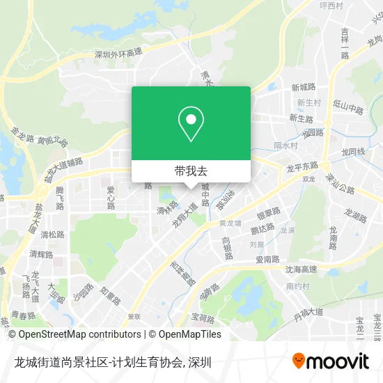 龙城街道尚景社区-计划生育协会地图