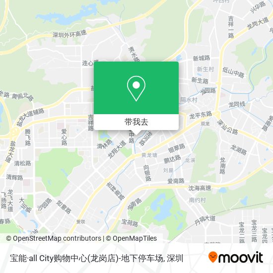 宝能·all City购物中心(龙岗店)-地下停车场地图