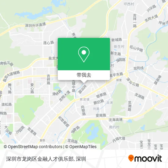 深圳市龙岗区金融人才俱乐部地图
