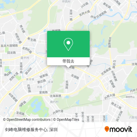 剑峰电脑维修服务中心地图