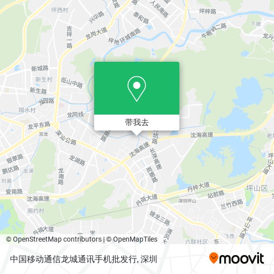 中国移动通信龙城通讯手机批发行地图