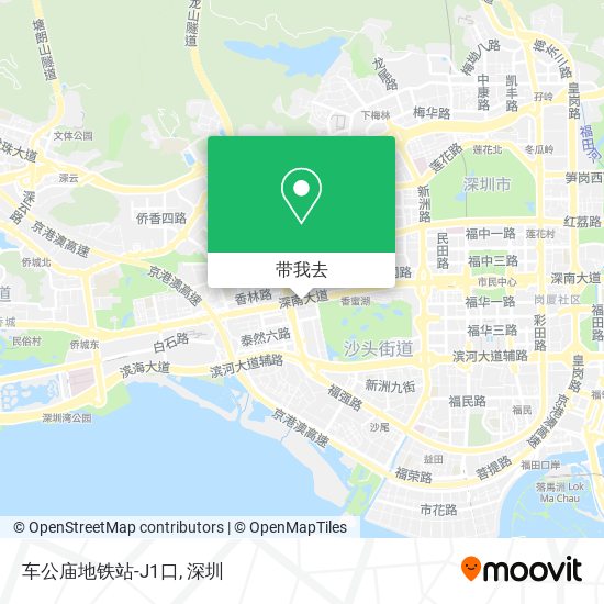 车公庙地铁站-J1口地图