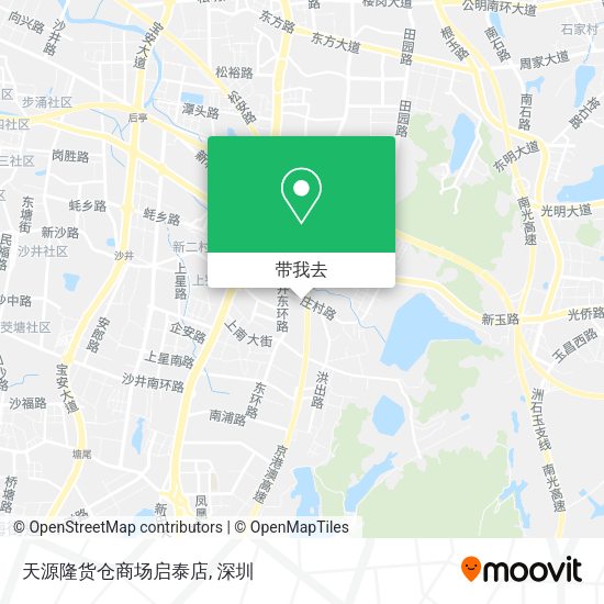 天源隆货仓商场启泰店地图