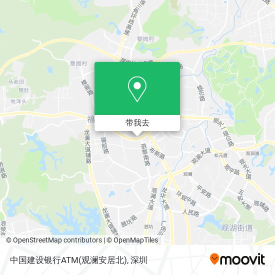 中国建设银行ATM(观澜安居北)地图