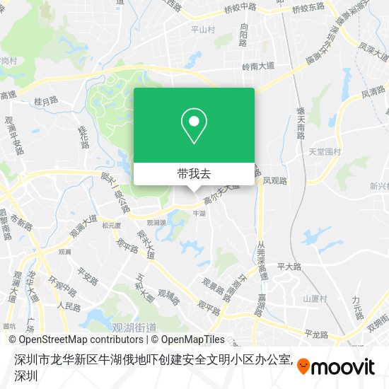 深圳市龙华新区牛湖俄地吓创建安全文明小区办公室地图