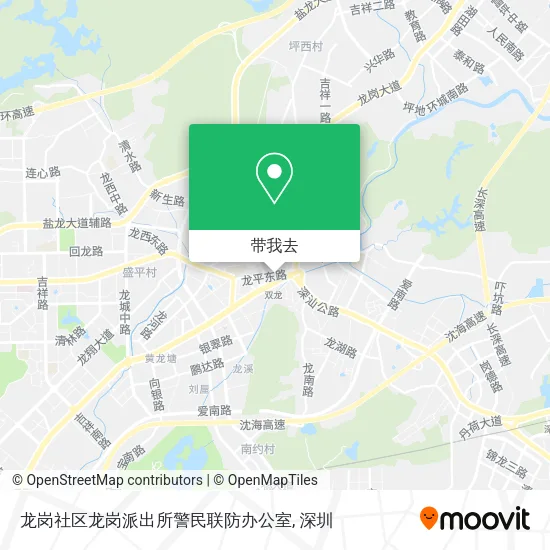 龙岗社区龙岗派出所警民联防办公室地图