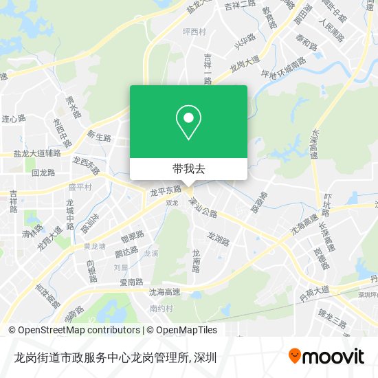 龙岗街道市政服务中心龙岗管理所地图