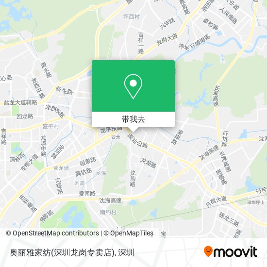 奥丽雅家纺(深圳龙岗专卖店)地图